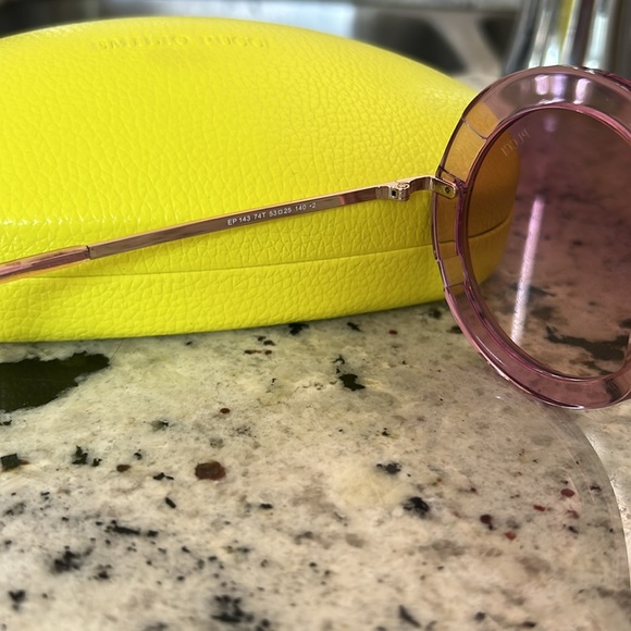 Emilio Pucci Pink Purple Oversized Round Sunglasses - Picture 7 of 7